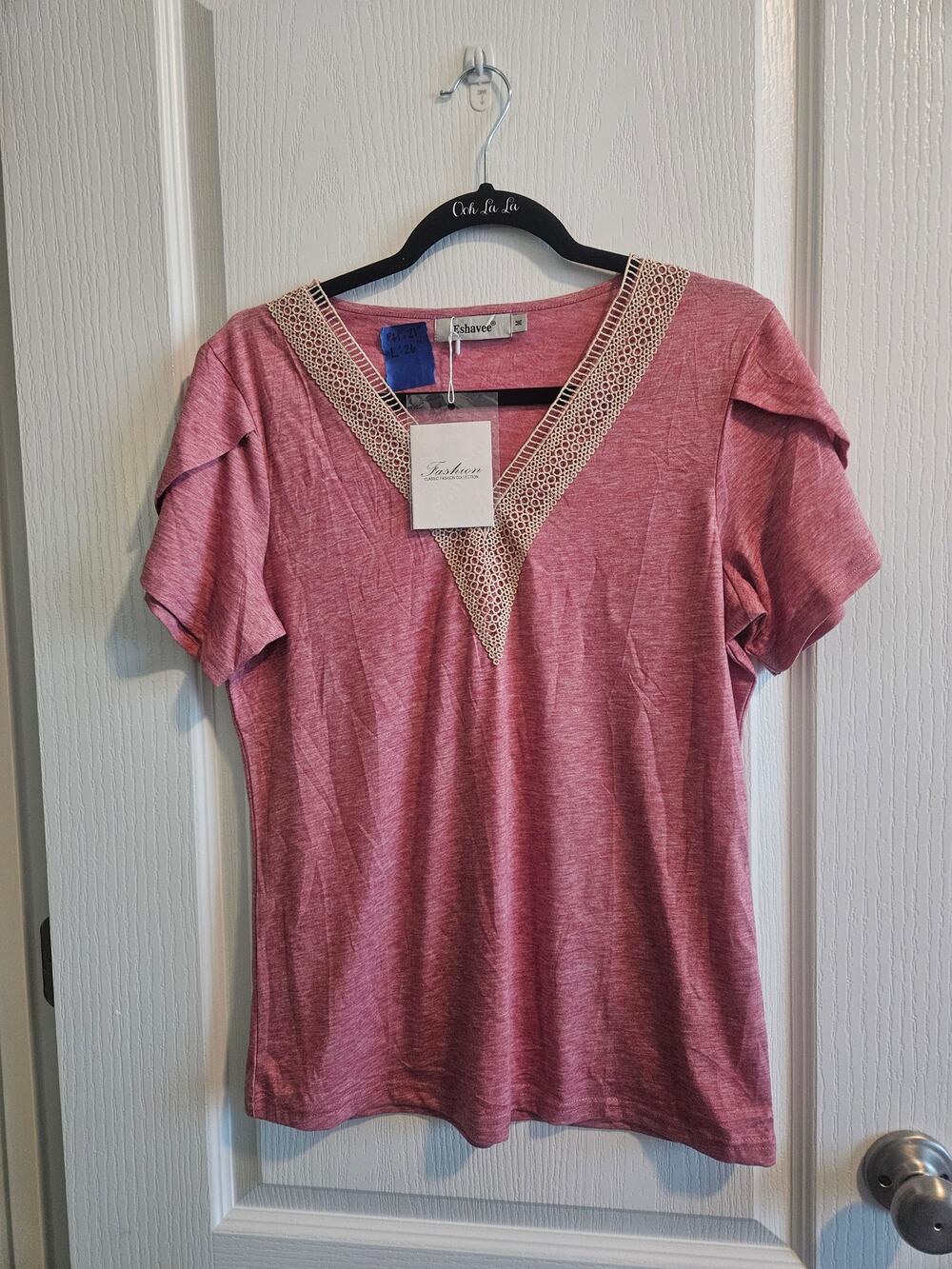 Eshavee Women's Short Sleeve Blouse